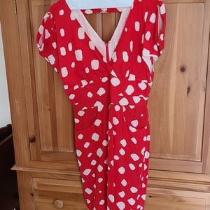 Leifsdottir Red Polka Dot Dress